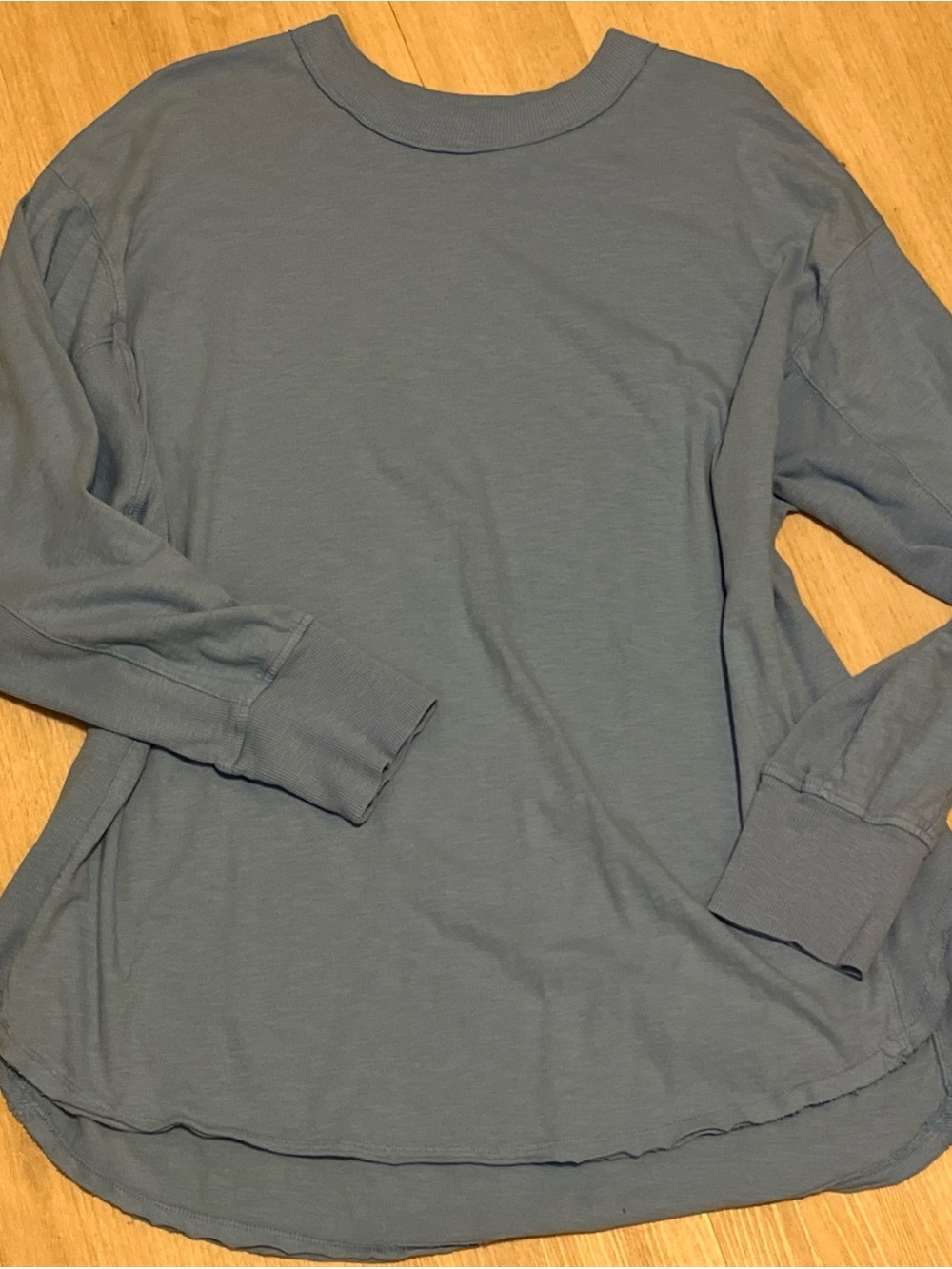 aerie Relaxed Long-Sleeve Tee in Dusty Blue